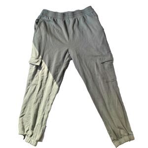 Aerie Olive Green Cargo Aeropostal High Waist  Soft Jogger Sweatpants - Size L